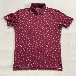 BONOBOS - Slim Justin Rose Maroon Polo Shirt - Small